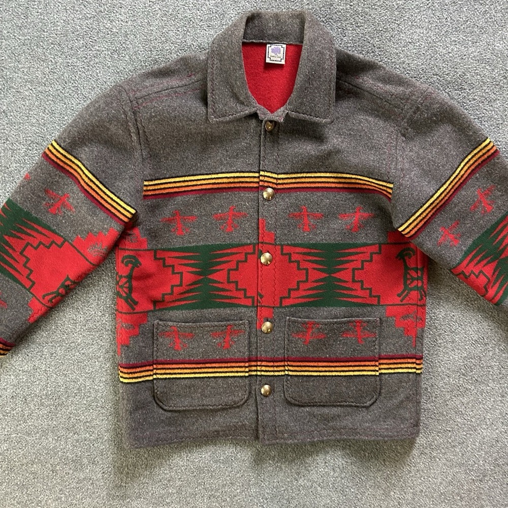 Purple Sage Handcrafted Pendleton Wool Jacket Nat… - image 1